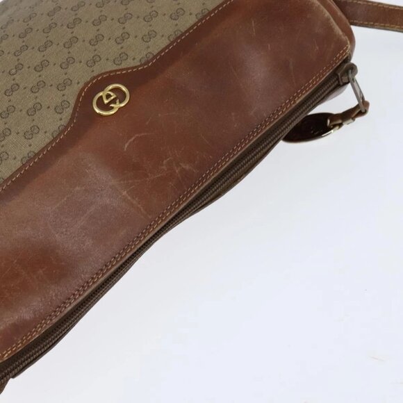 GUCCI Micro GG Supreme Shoulder Bag PVC Beige Gold - Picture 5 of 16